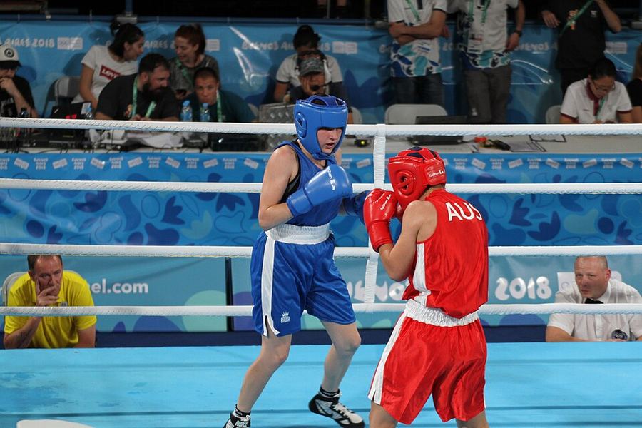 Women's boxing match