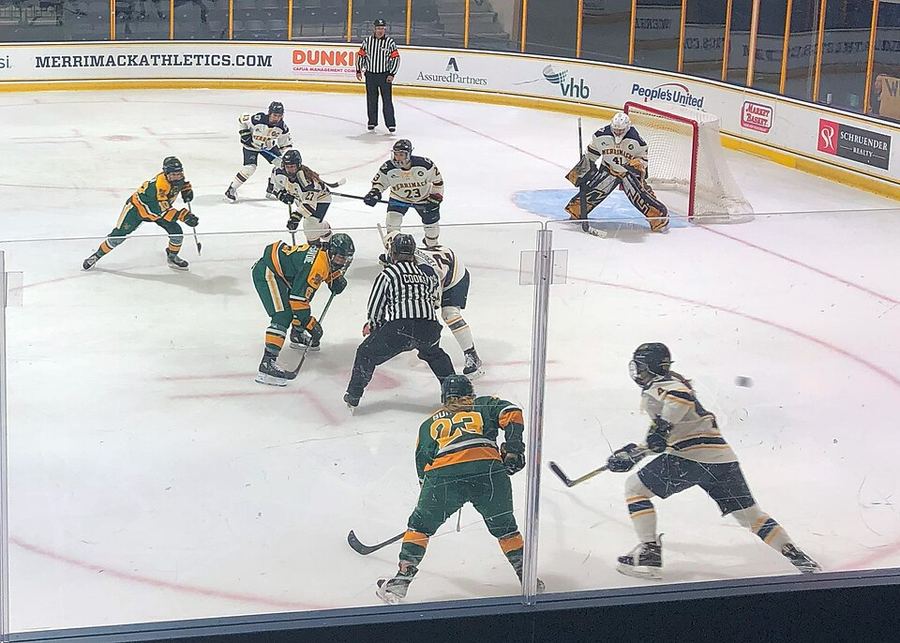 Women's college ice hockey game