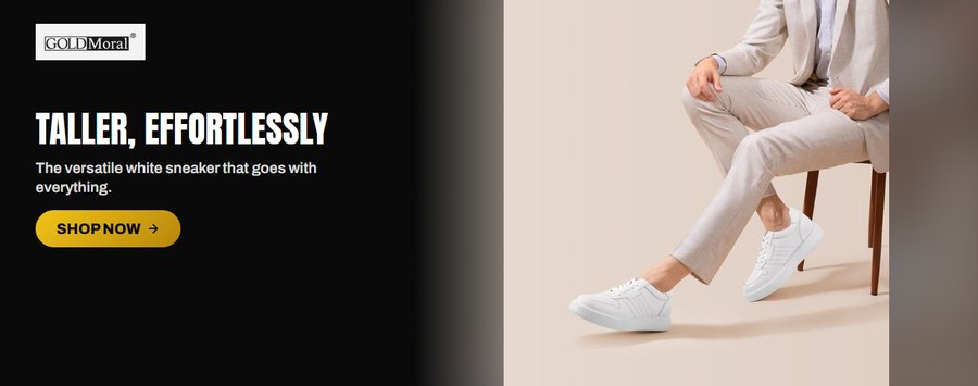 GoldMoral Casual High Increase Shoes Men's White Sneakers