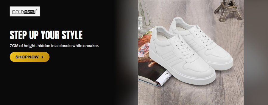 GoldMoral Casual High Increase Shoes Men's White Sneakers