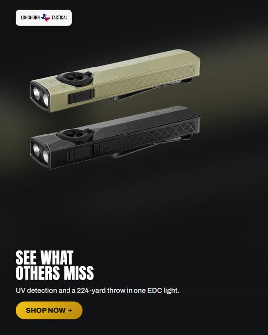 Olight ArkPro Ultra 1700 Lumen Rechargeable EDC Flashlight with UV Light & Green Laser