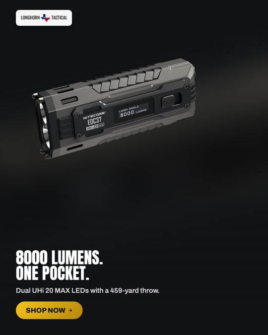Nitecore EDC37 8000 Lumen Rechargeable Flat EDC Flashlight