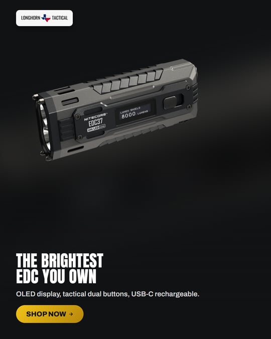 Nitecore EDC37 8000 Lumen Rechargeable Flat EDC Flashlight