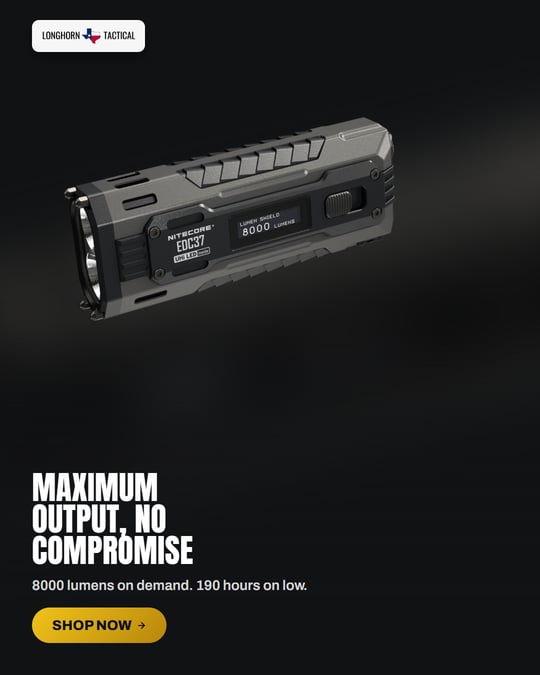 Nitecore EDC37 8000 Lumen Rechargeable Flat EDC Flashlight