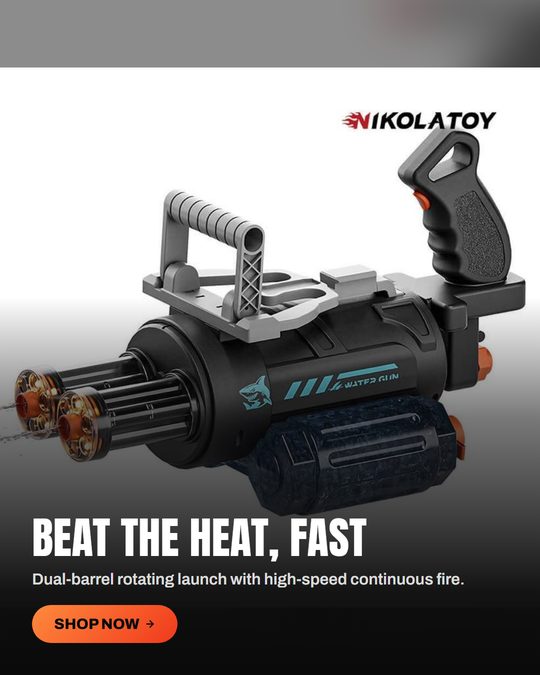 Nikolatoy Mini Dual Muzzle Gatling Water Gun