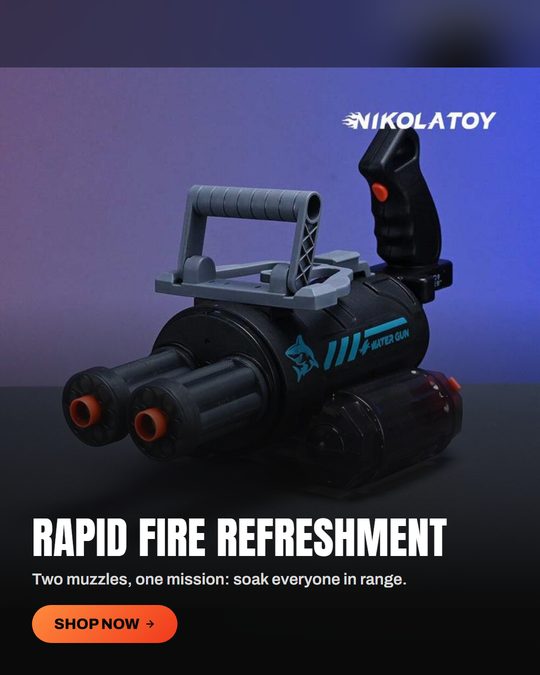 Nikolatoy Mini Dual Muzzle Gatling Water Gun