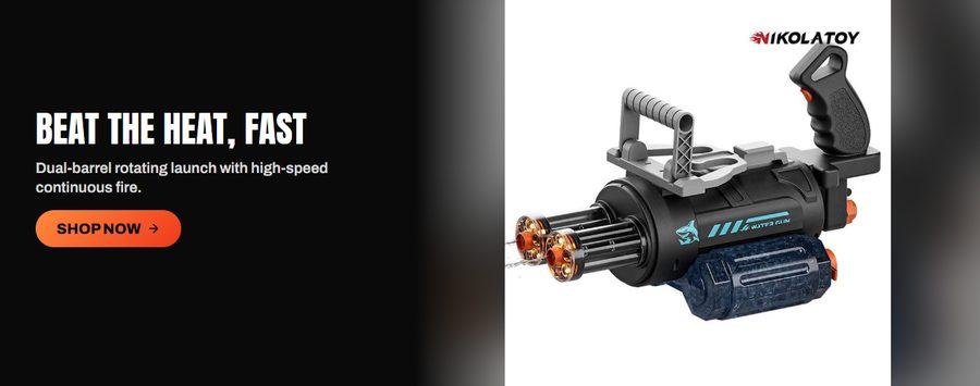Nikolatoy Mini Dual Muzzle Gatling Water Gun